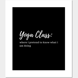 yoga class funny definition Posters and Art